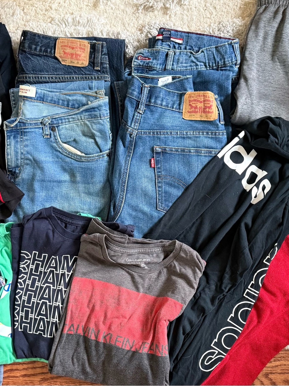 Adidas, Polo, Under Armor, Calvin Klein, Champion, Levi’s, more Boys XL lot
